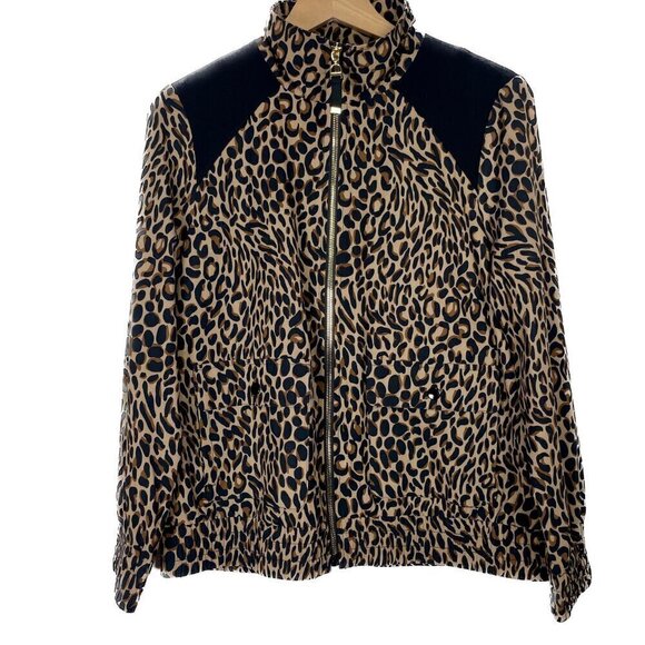 Chico's Zenergy Cheetah-Print Zip Athletic Jacket Size 1 (Us 8-10) - Picture 2 of 12